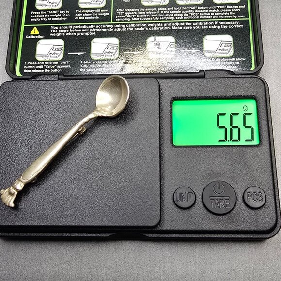 VTG Wallace Sterling Spoon Brooch Romance of the Sea 2.5" 5.65g Signed 1950s - Picture 11 of 11